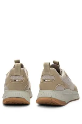 BOSS x ACBC Deportivas de diferentes materiales con detalles de logos y efecto moteado