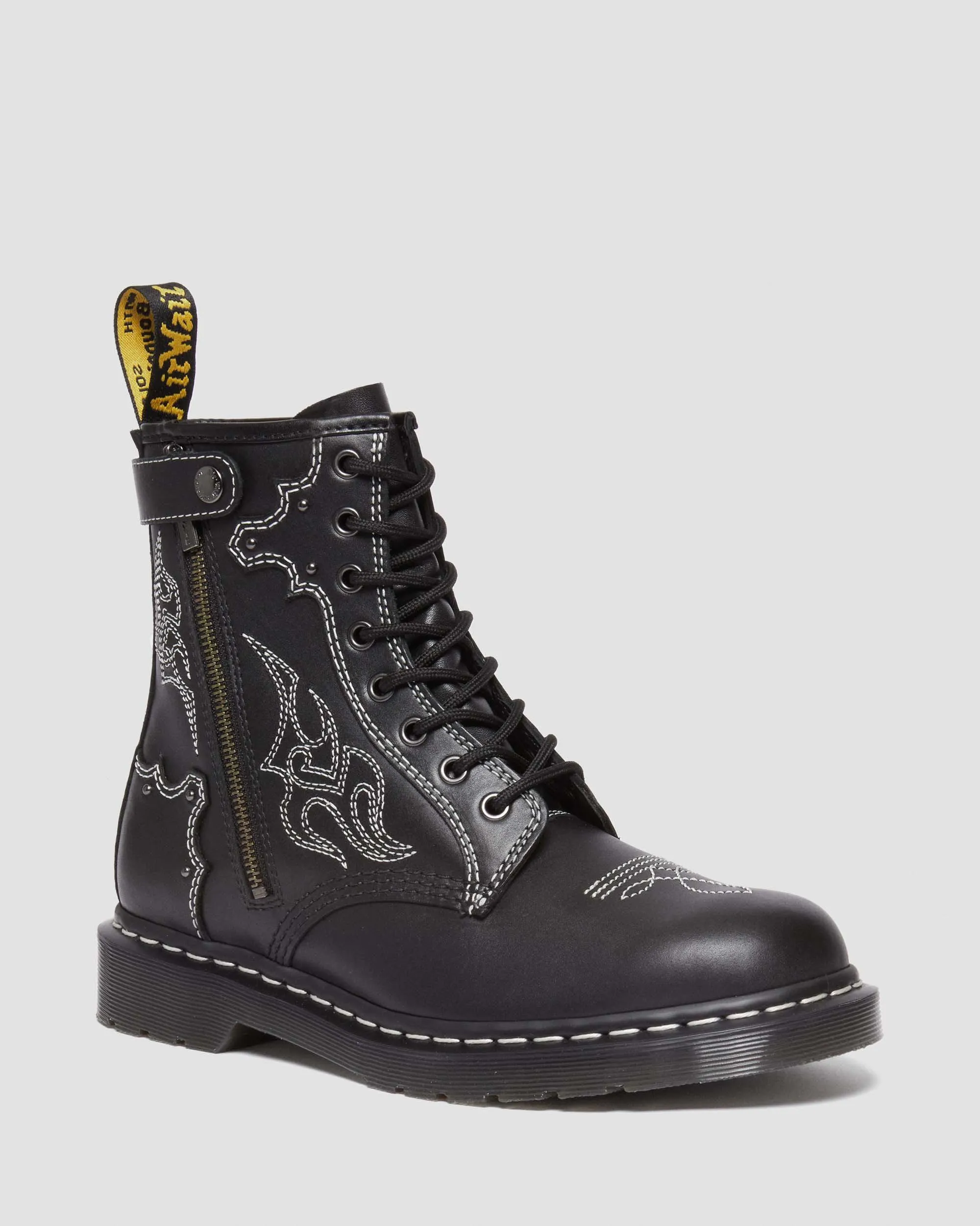 Botas 1460 Contrast Stitch de piel