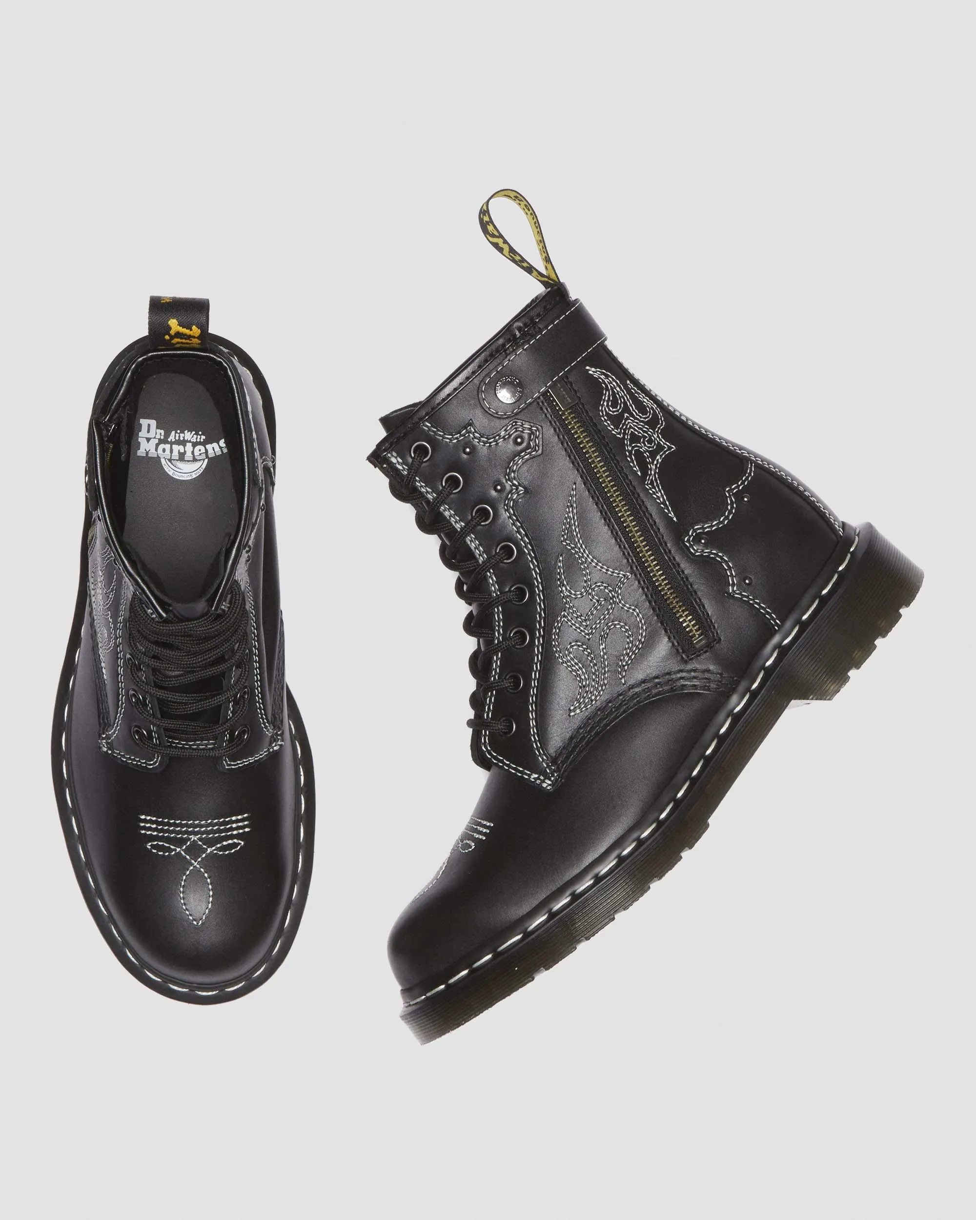 Botas 1460 Contrast Stitch de piel