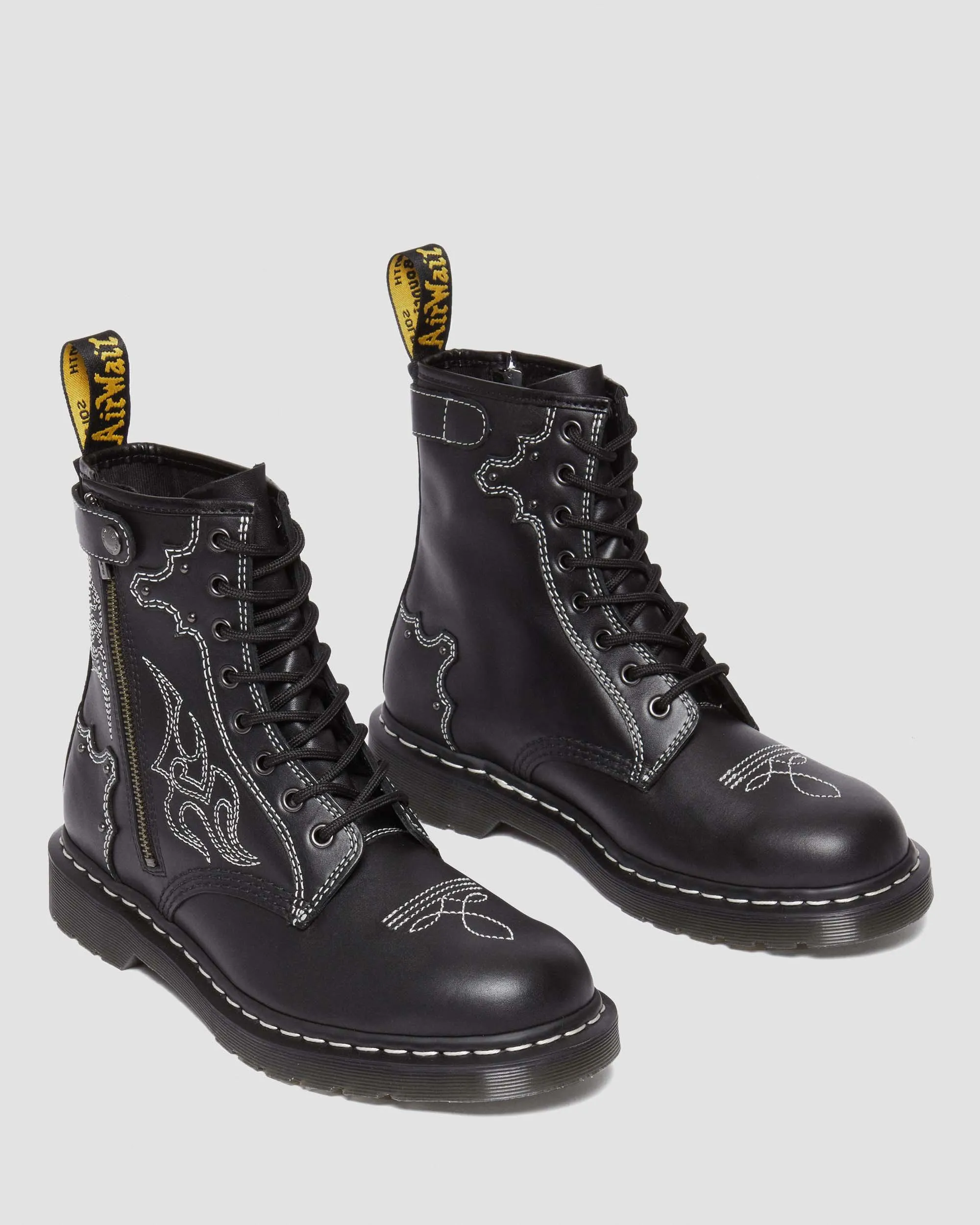 Botas 1460 Contrast Stitch de piel