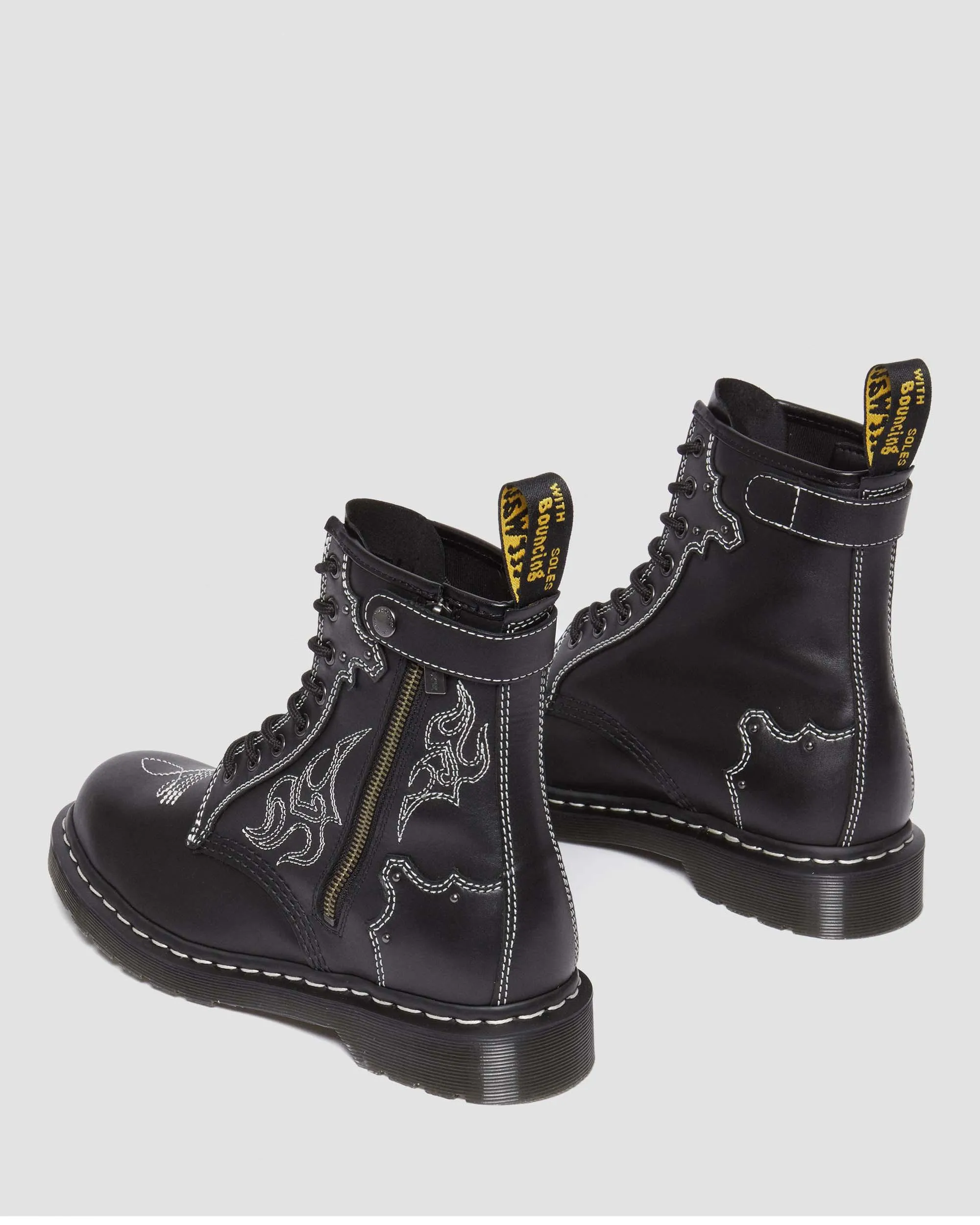Botas 1460 Contrast Stitch de piel