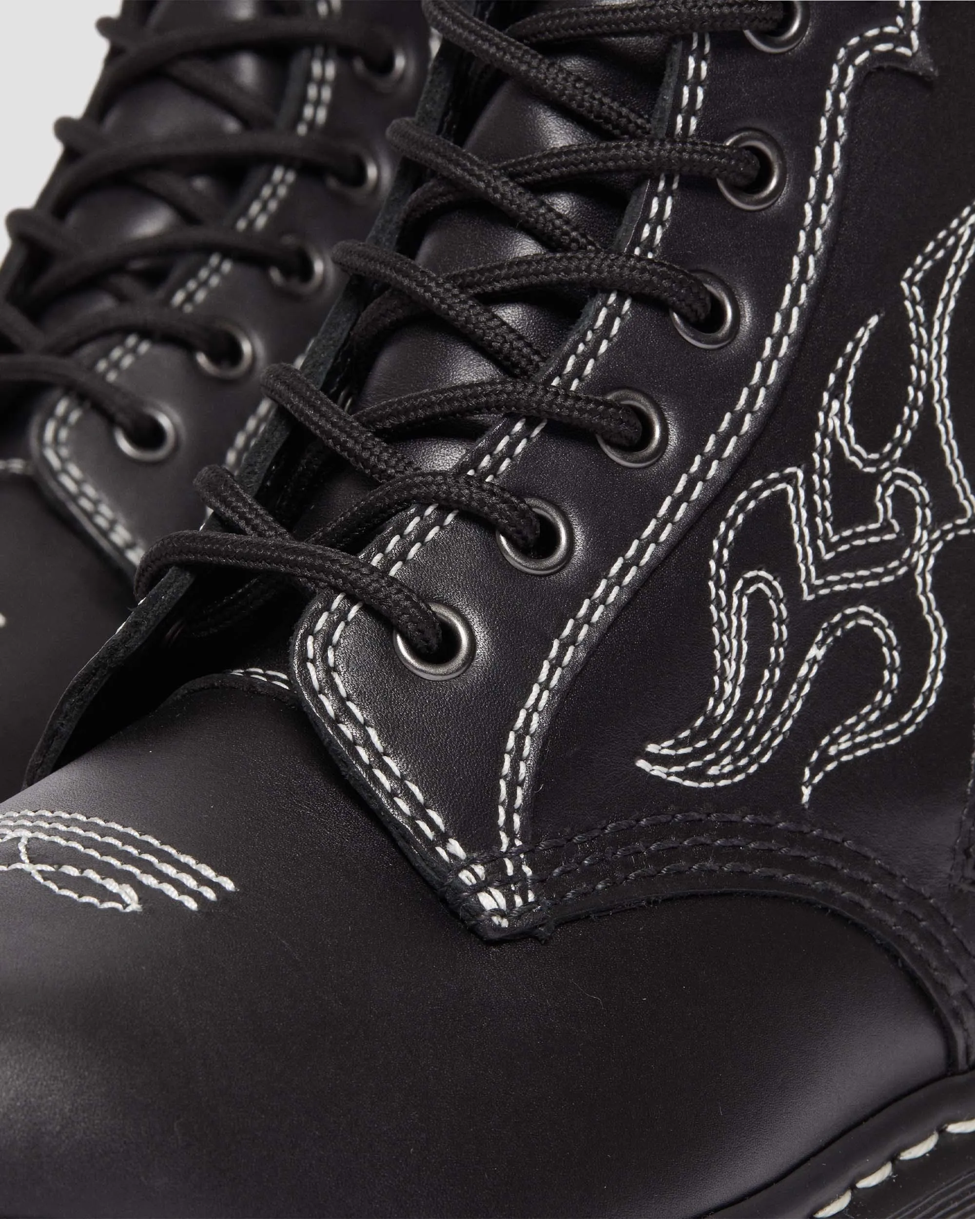 Botas 1460 Contrast Stitch de piel