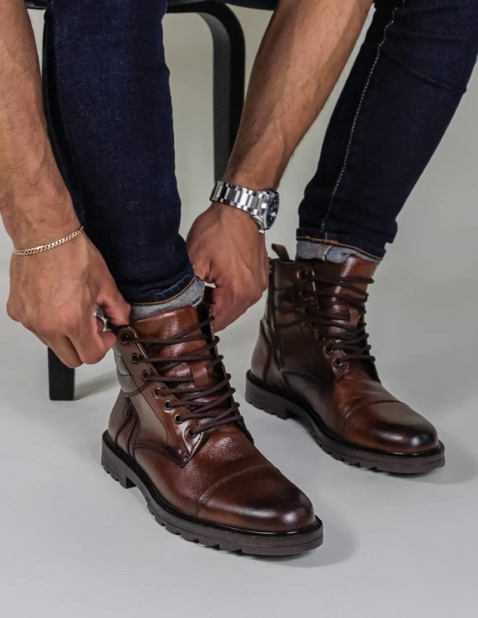 BOTAS CASUALES  EN PIEL  CAFé
