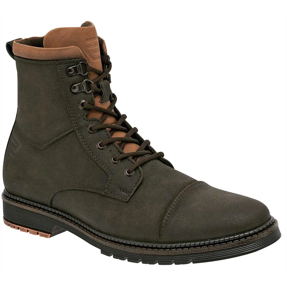Botas casuales Exterior Piel Sintética Color Olivo Para Hombre De Negro Total