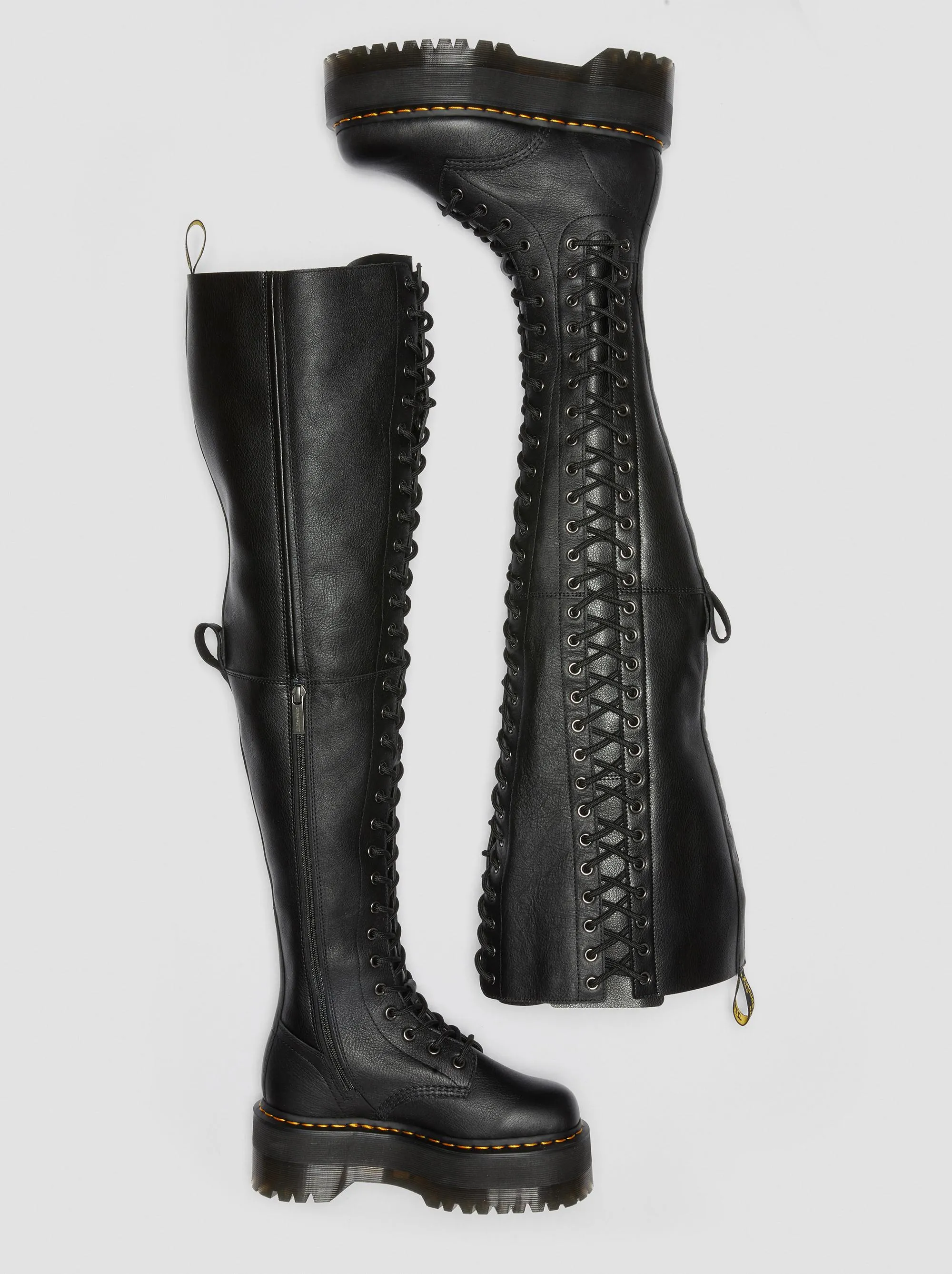 Botas con plataforma Azreya Max de 26 ojales en piel