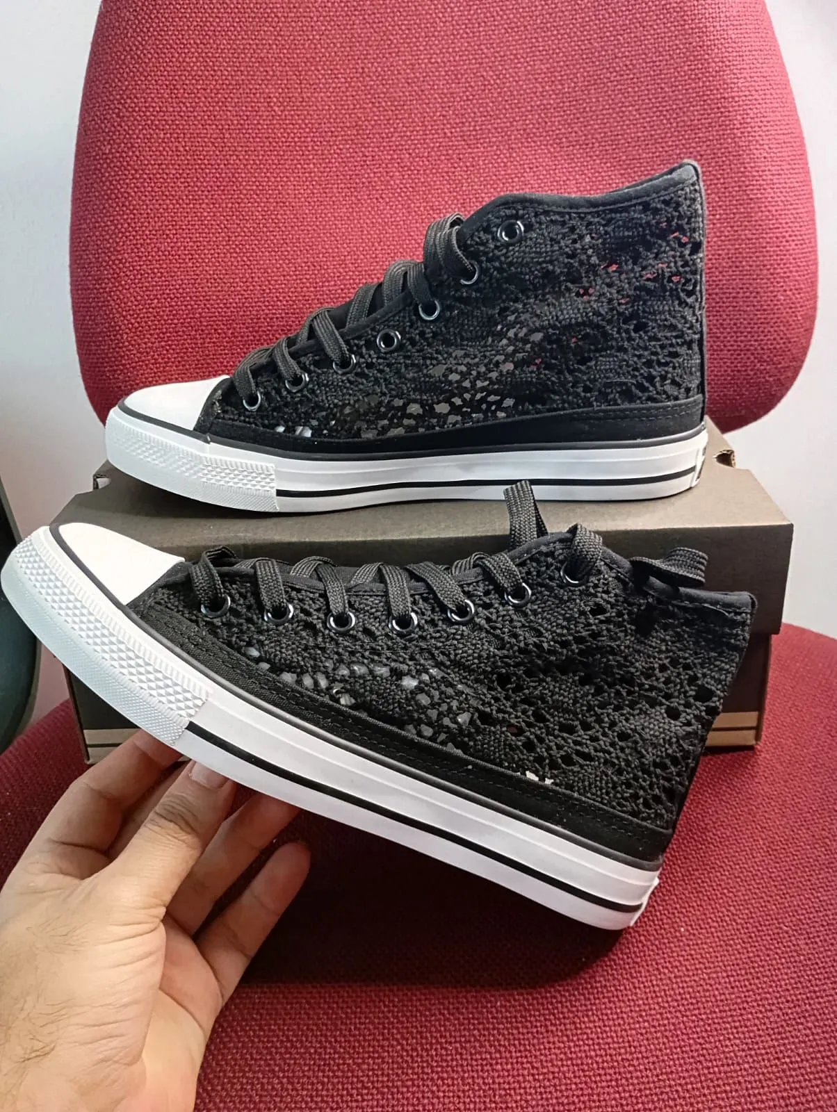 Botas Converse crochet