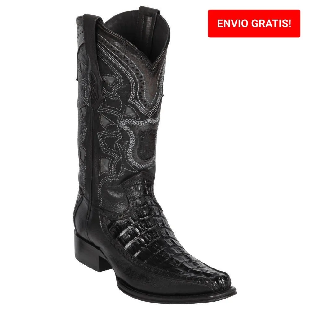 BOTAS DE COCODRILO CAIMAN CON VENADO HORMA EUROPEA LAB76F0105