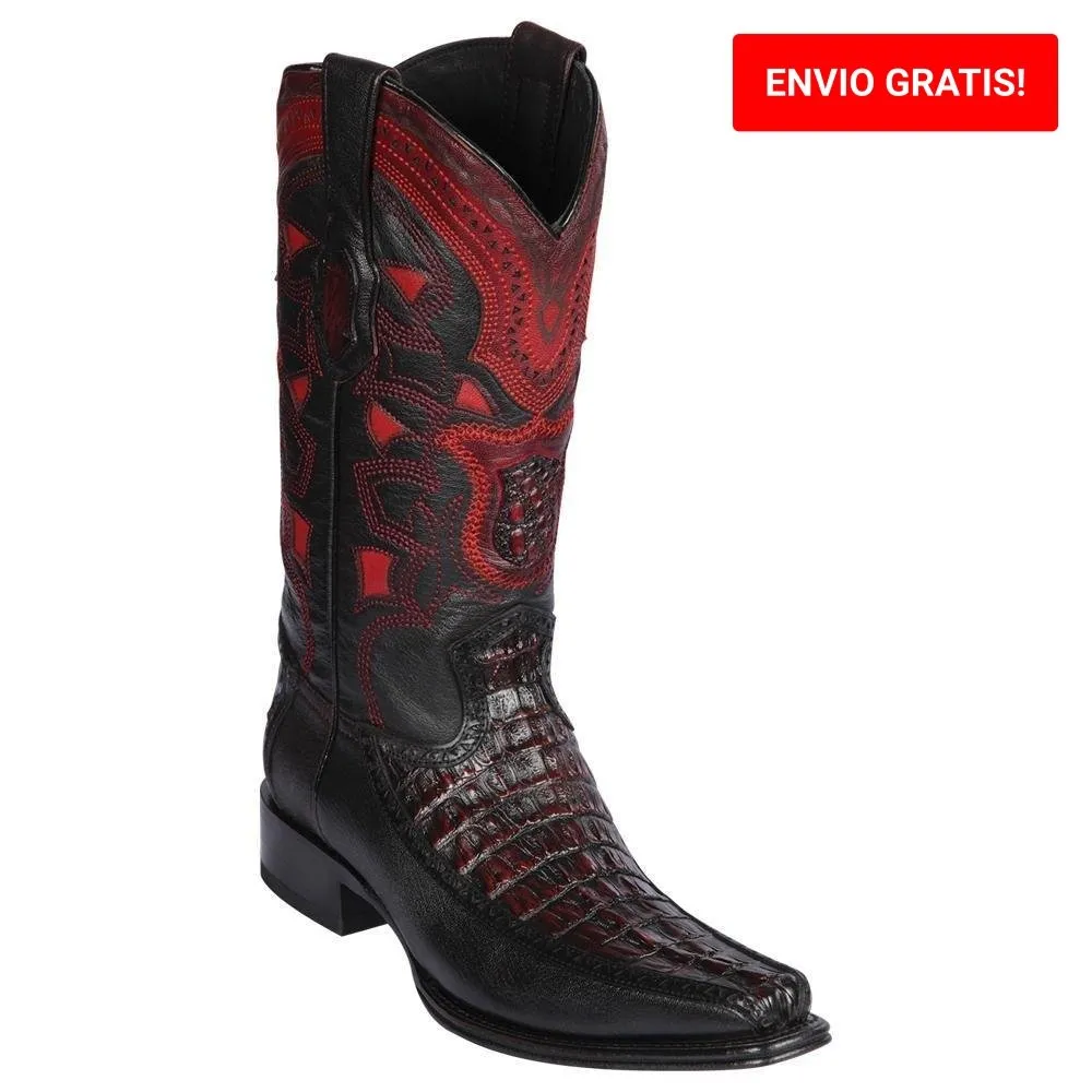BOTAS DE COCODRILO CAIMAN CON VENADO HORMA EUROPEA LAB76F0118