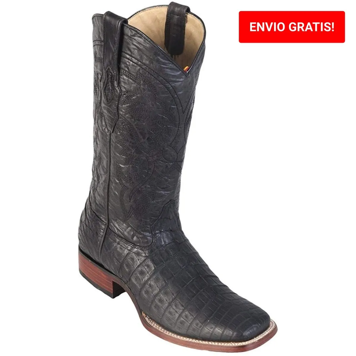BOTAS DE COCODRILO CAIMAN PANZA HORMA AMPLIA LAB822G8205