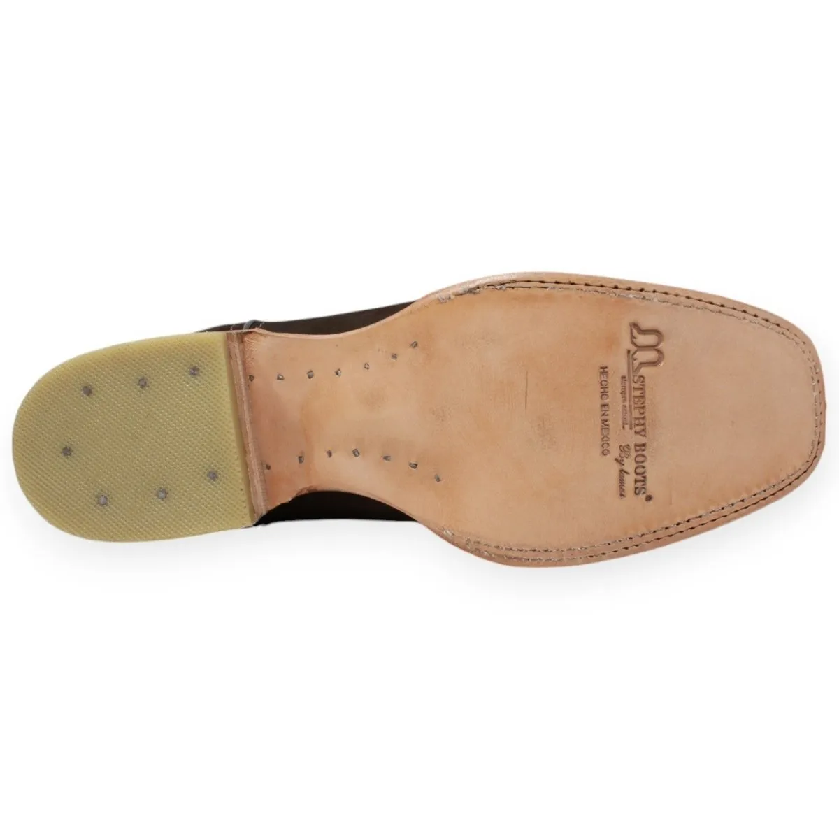 BOTAS DE CUERO ACABADO NOBUCK PARA DAMA CON BORDADO CAFE ROD41507