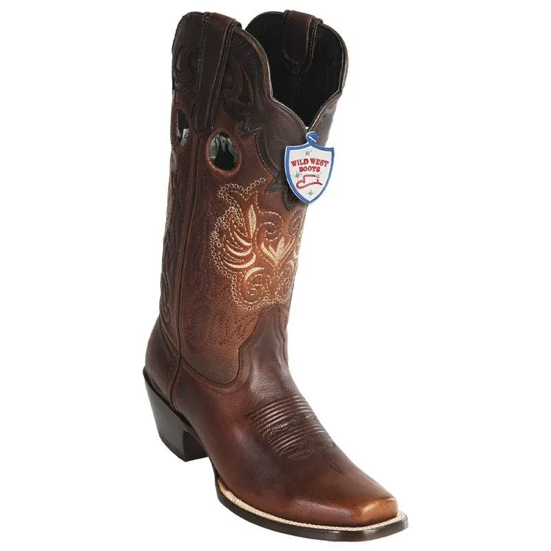BOTAS DE CUERO ORIGINAL EN HORMA RODEO CUADRADA PARA DAMA WW2319951