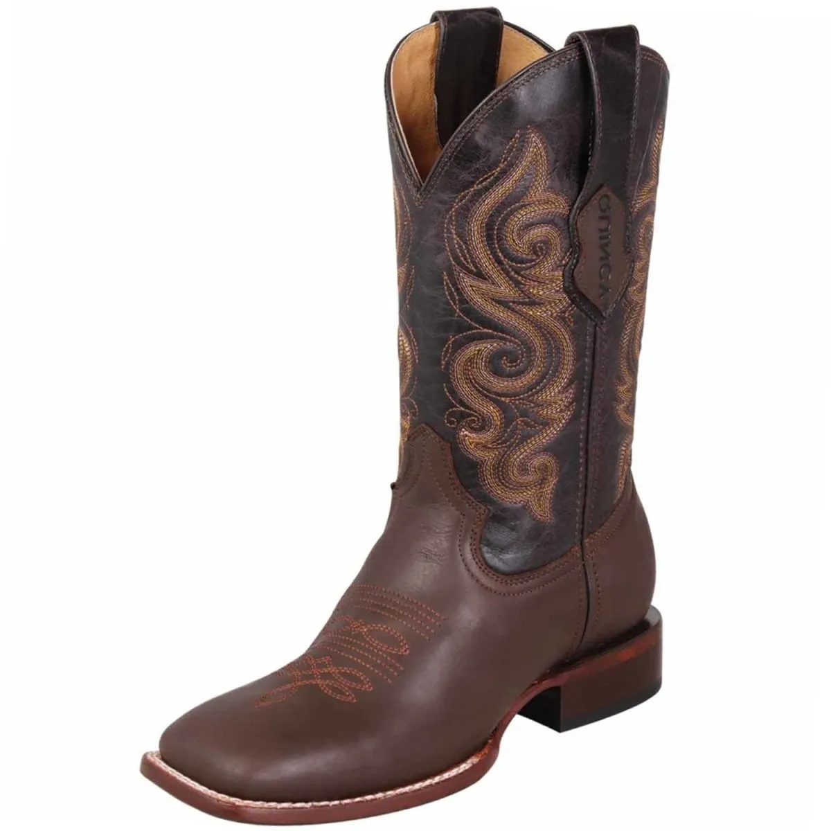 Botas de Cuero Original Horma Rodeo Cuadrada Chocolate Q8225407