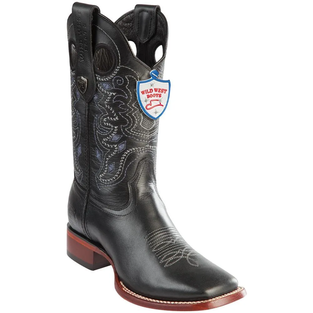 BOTAS DE CUERO PULL UP HORMA CUADRADA ANCHA WW28243805