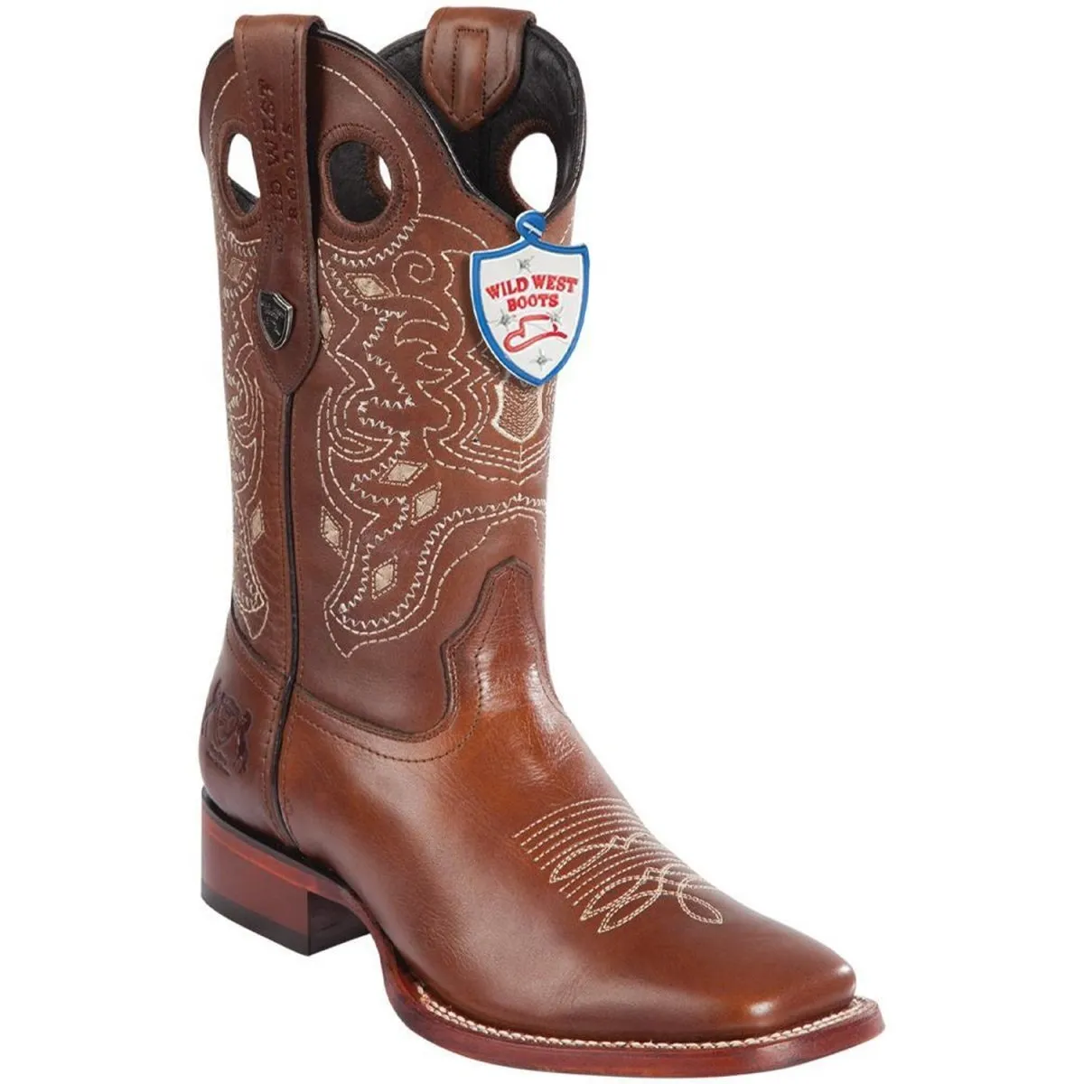 BOTAS DE CUERO PULL UP HORMA CUADRADA ANCHA WW28243807