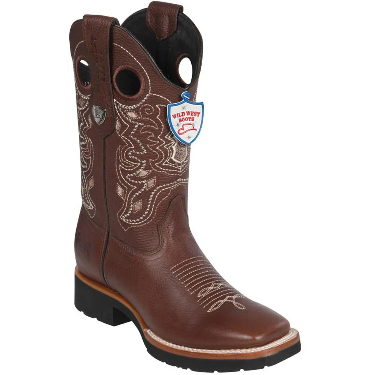 BOTAS DE CUERO RAGE HORMA CUADRADA ANCHA SUELA DE HULE WW2823E2707