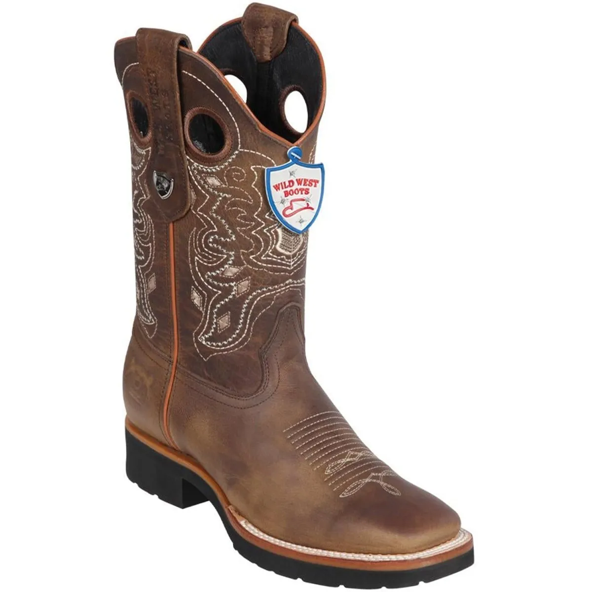 BOTAS DE CUERO RAGE HORMA CUADRADA ANCHA SUELA DE HULE WW2823E9940