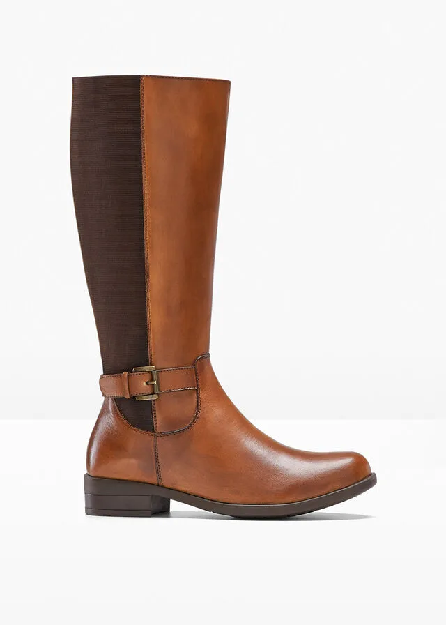Botas de piel Coñac