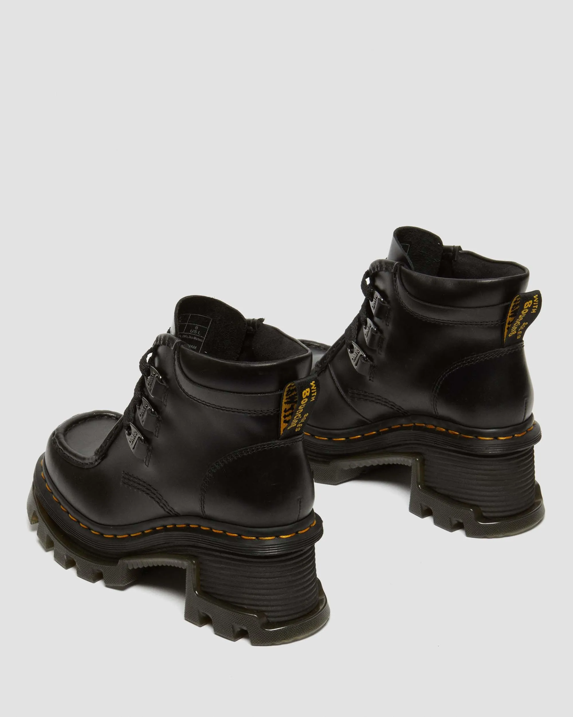 Botas de tacón Corran de piel Atlas con 3 ojales