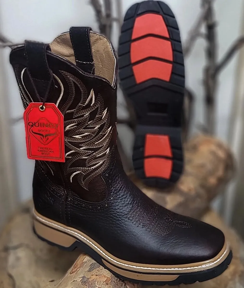 Botas de Trabajo Horma Rodeo Suela Doble Densidad Color Chocolate Q822W2794