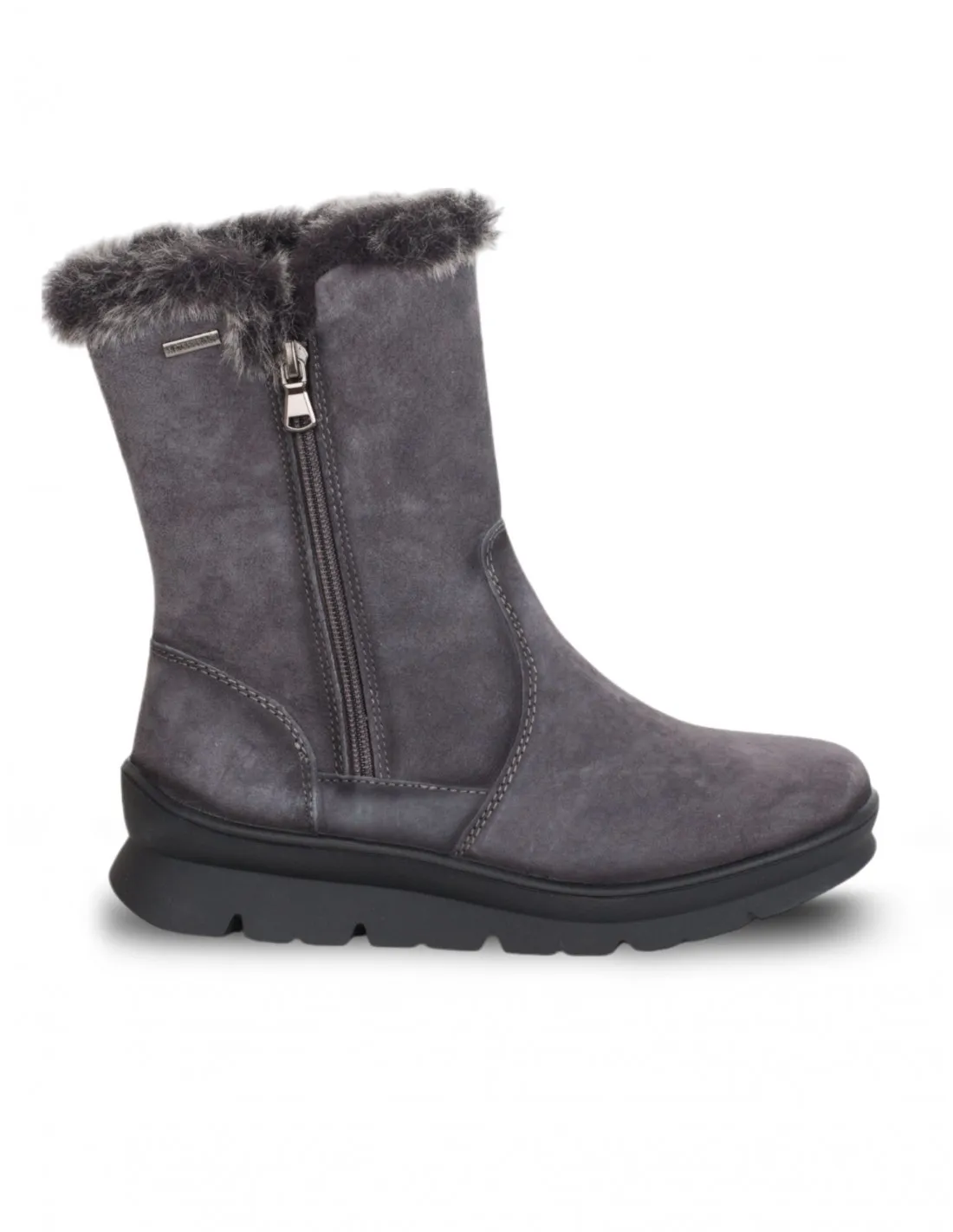 Botas Impermeables Gris Cremallera