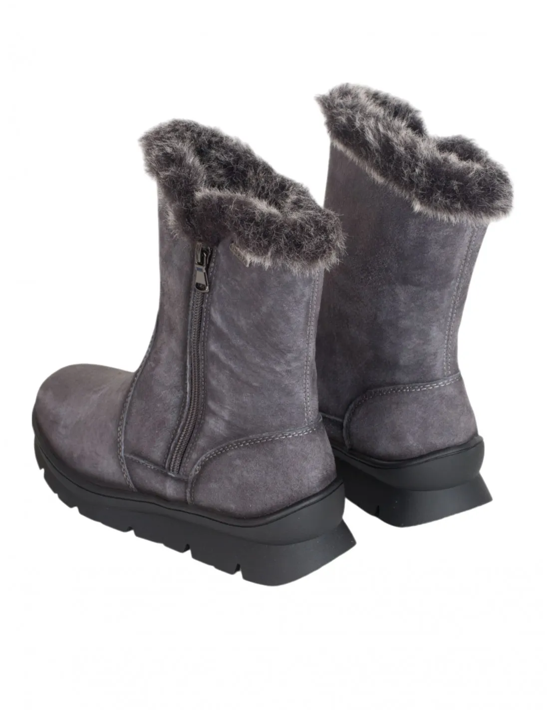 Botas Impermeables Gris Cremallera