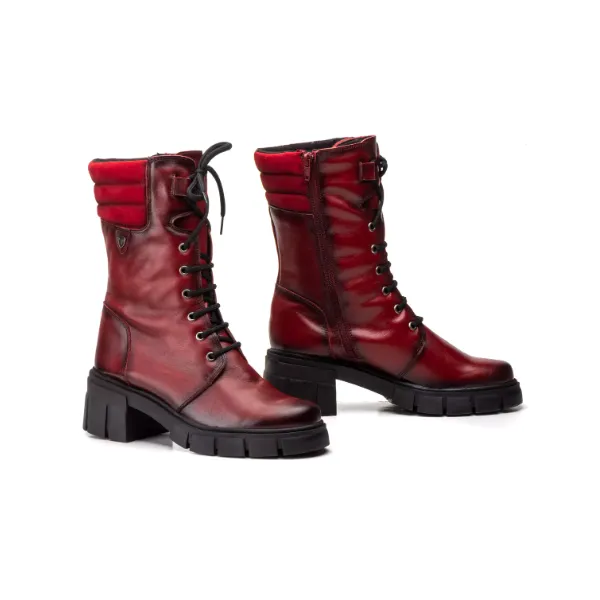 BOTAS MILITARES MUJER MOD. GUDRUN BURDEOS