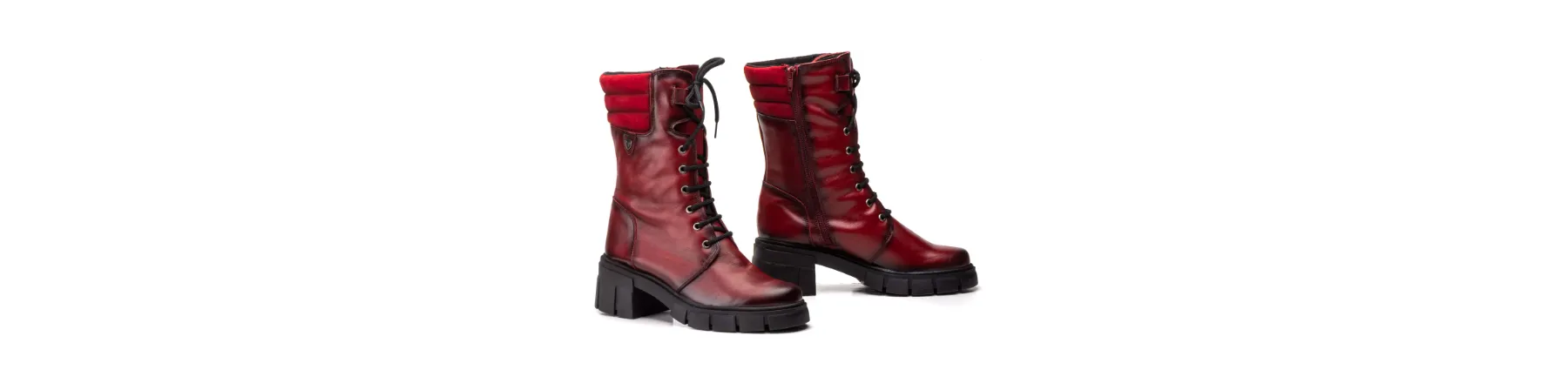 BOTAS MILITARES MUJER MOD. GUDRUN BURDEOS