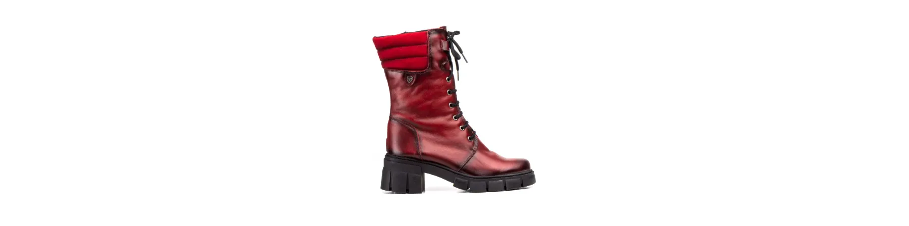 BOTAS MILITARES MUJER MOD. GUDRUN BURDEOS