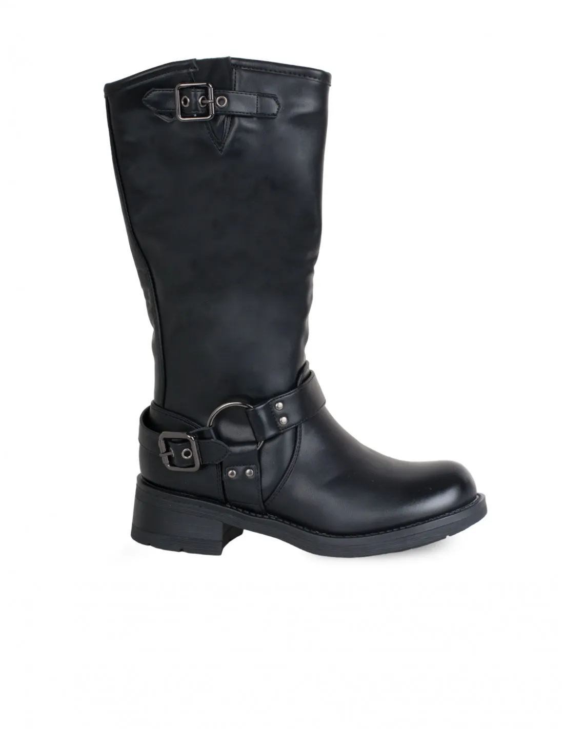 Botas Moteras Hebillas Negras