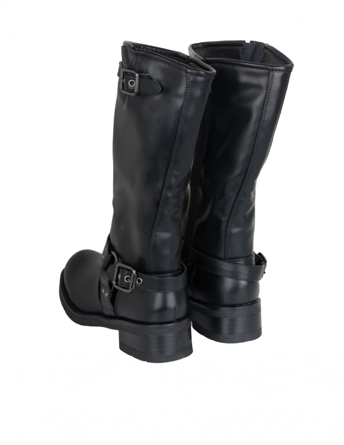 Botas Moteras Hebillas Negras