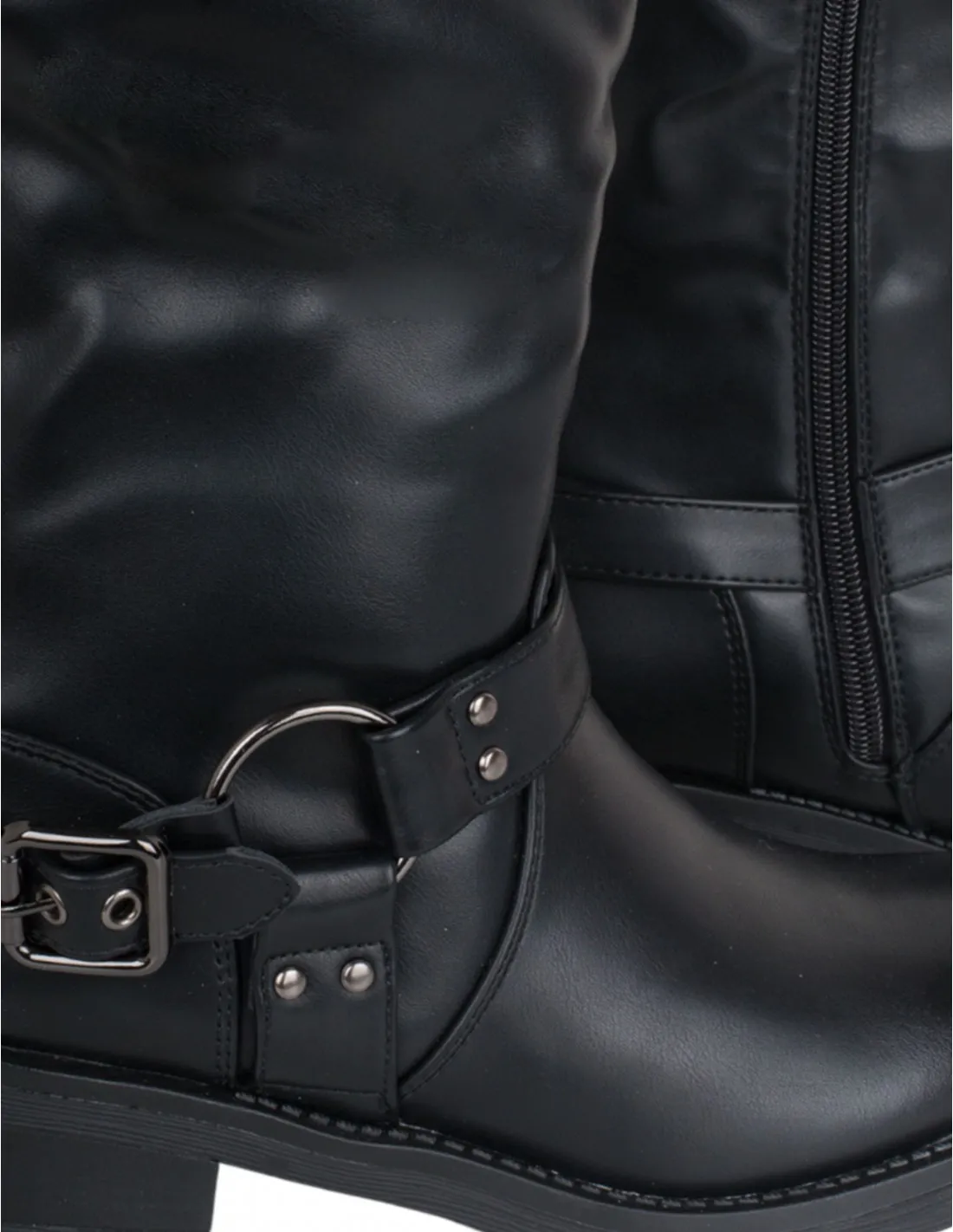 Botas Moteras Hebillas Negras