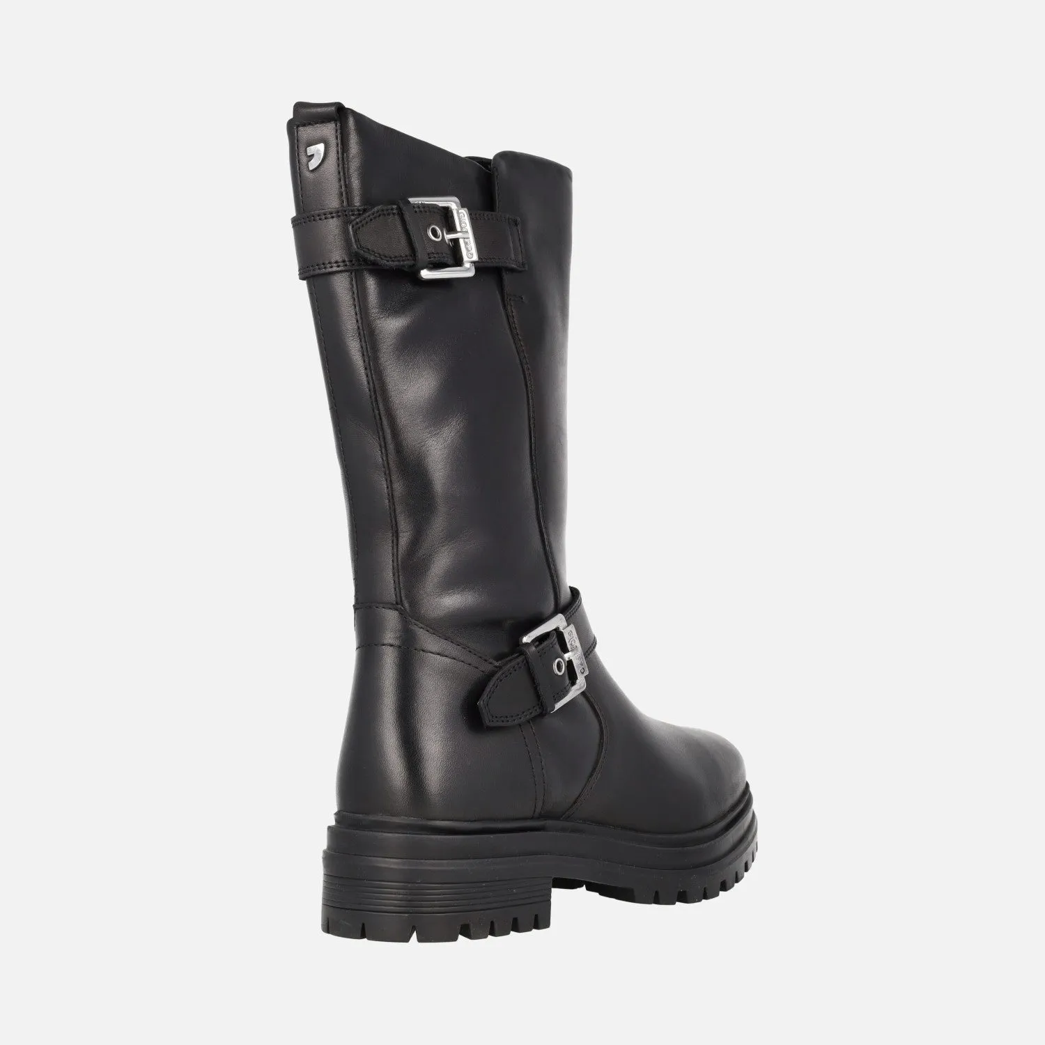 Botas negras de piel estilo biker para mujer Novaky