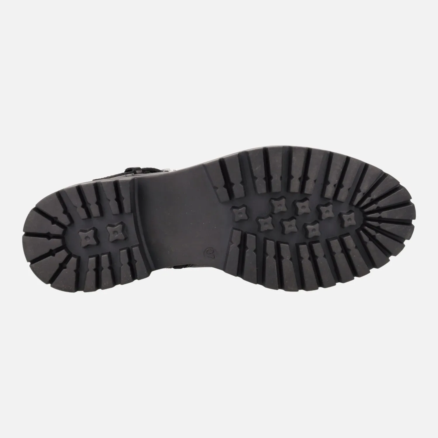 Botas negras de piel estilo biker para mujer Novaky