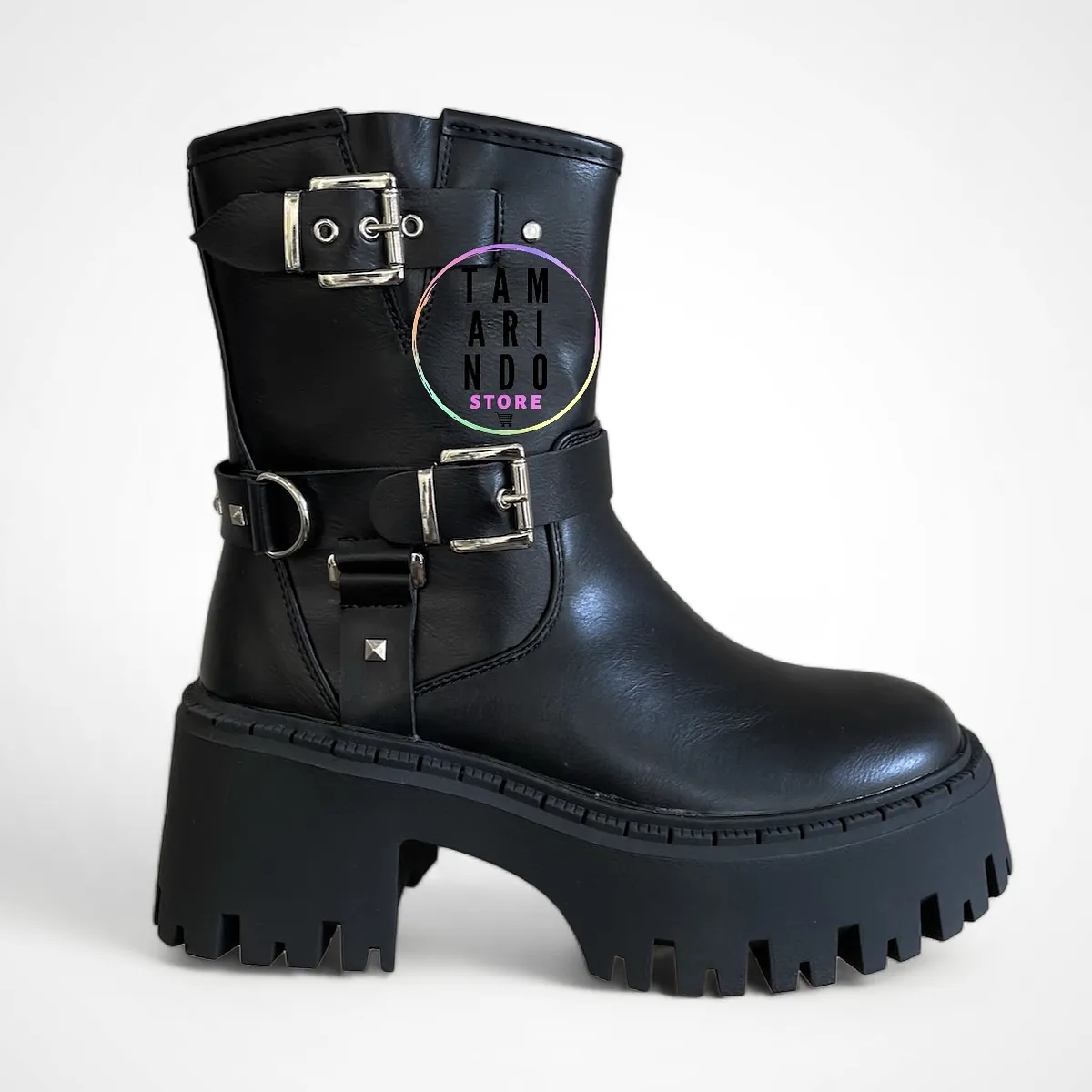 Botas negro eco cuero 2411