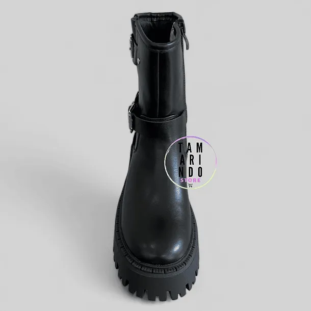 Botas negro eco cuero 2411