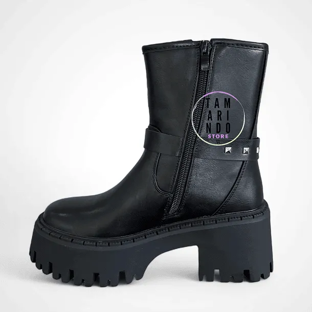 Botas negro eco cuero 2411
