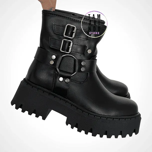Botas negro eco cuero 5365