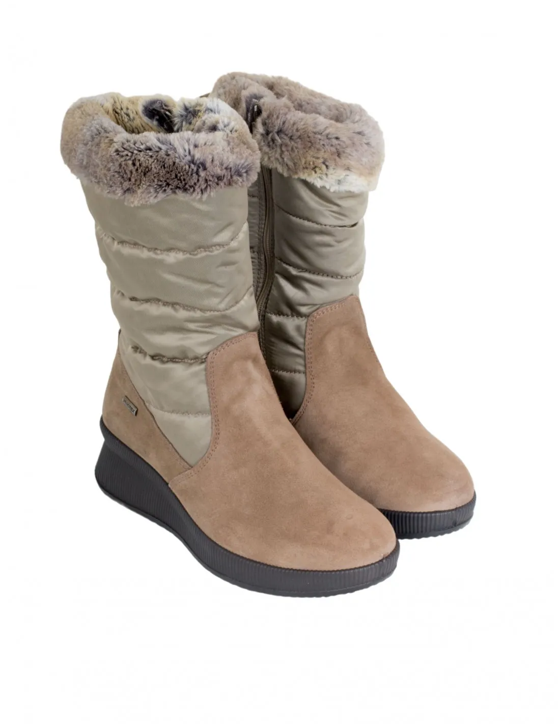 Botas Pelo Acolchadas Impermeables Taupe IMAC