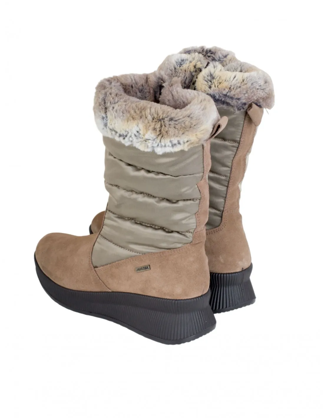 Botas Pelo Acolchadas Impermeables Taupe IMAC