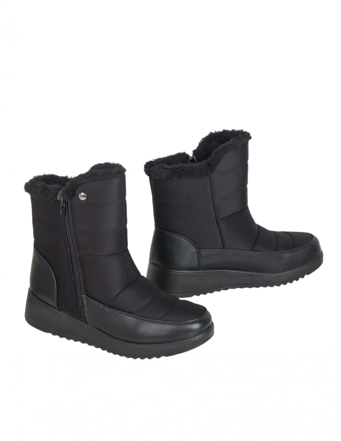 Botas Pelo Acolchadas Negras AMARPIES