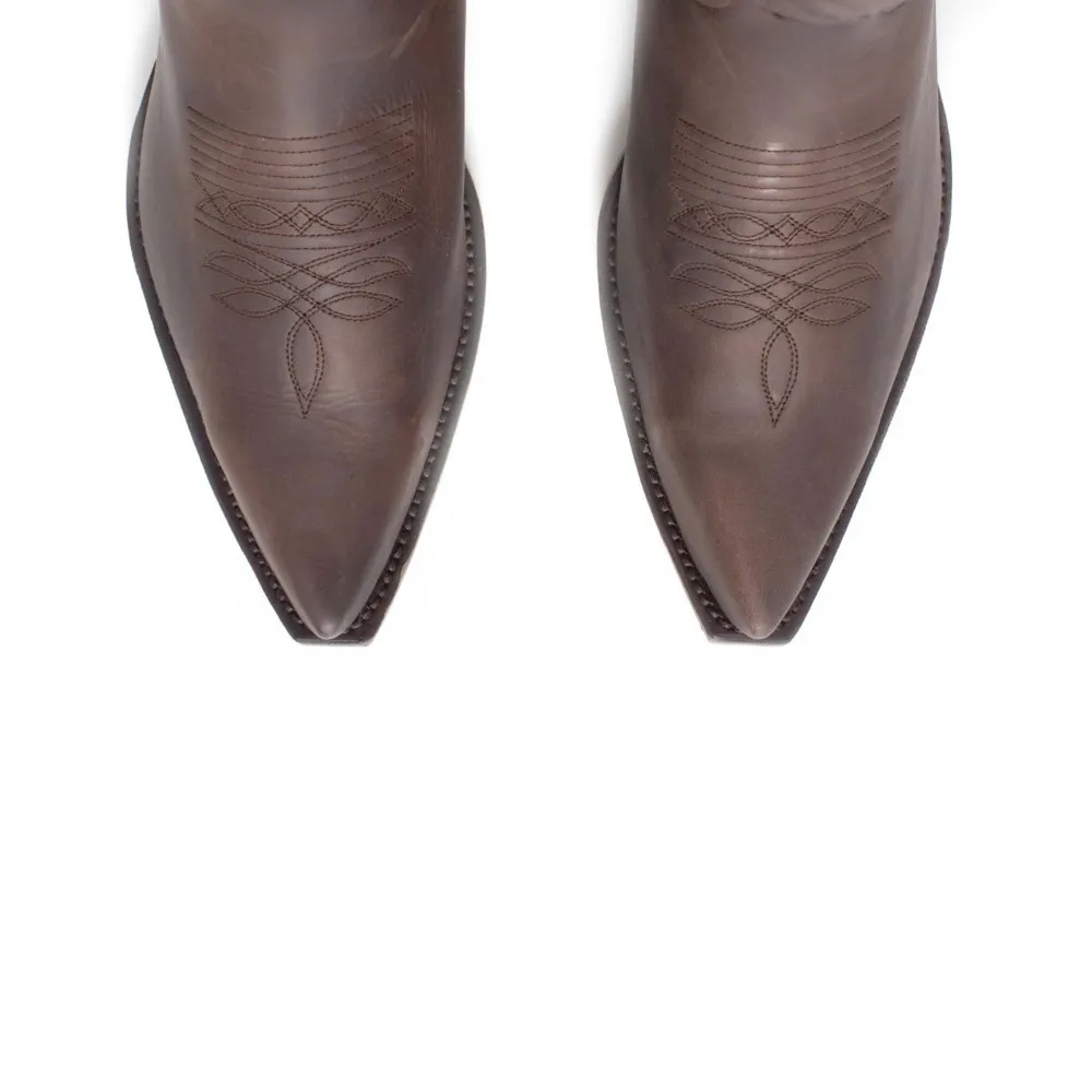 Botas Sendra 2073 Cuervo Western para hombre en cuero marrón