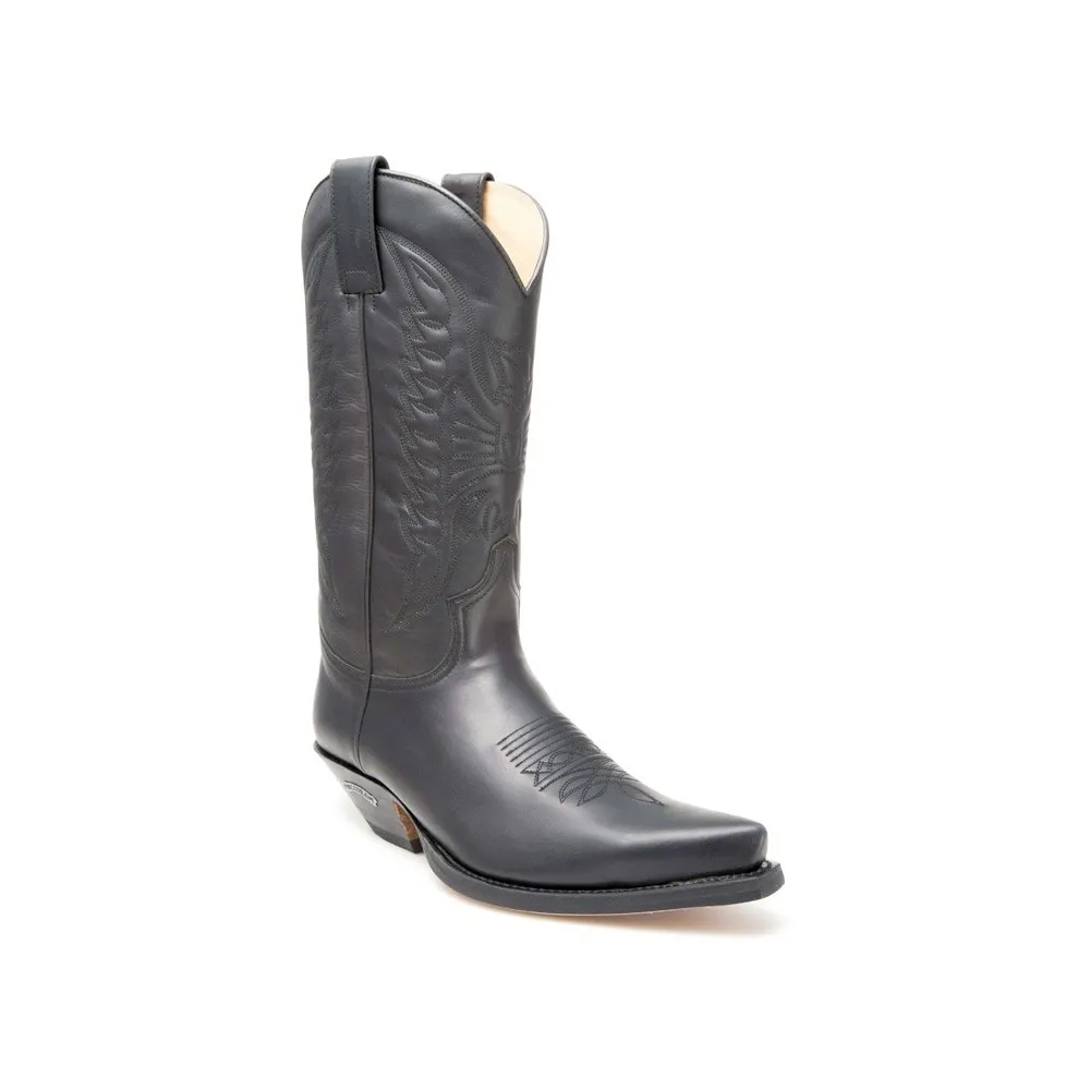 Botas Sendra 2073 Cuervo Western para hombre en cuero negro