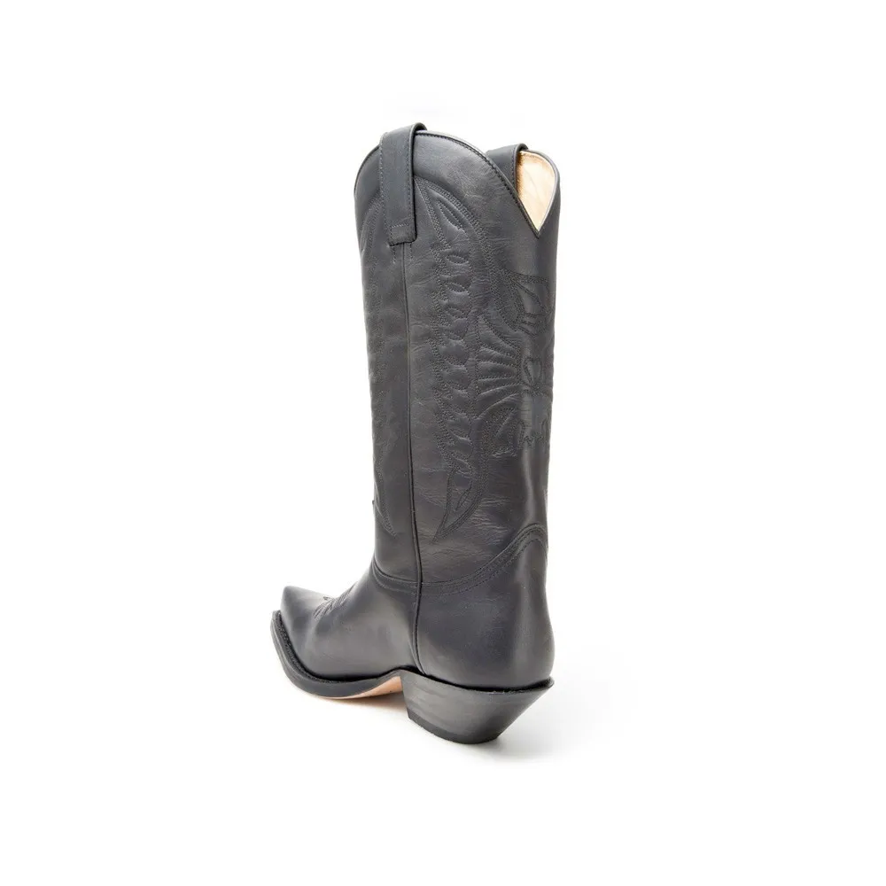 Botas Sendra 2073 Cuervo Western para hombre en cuero negro