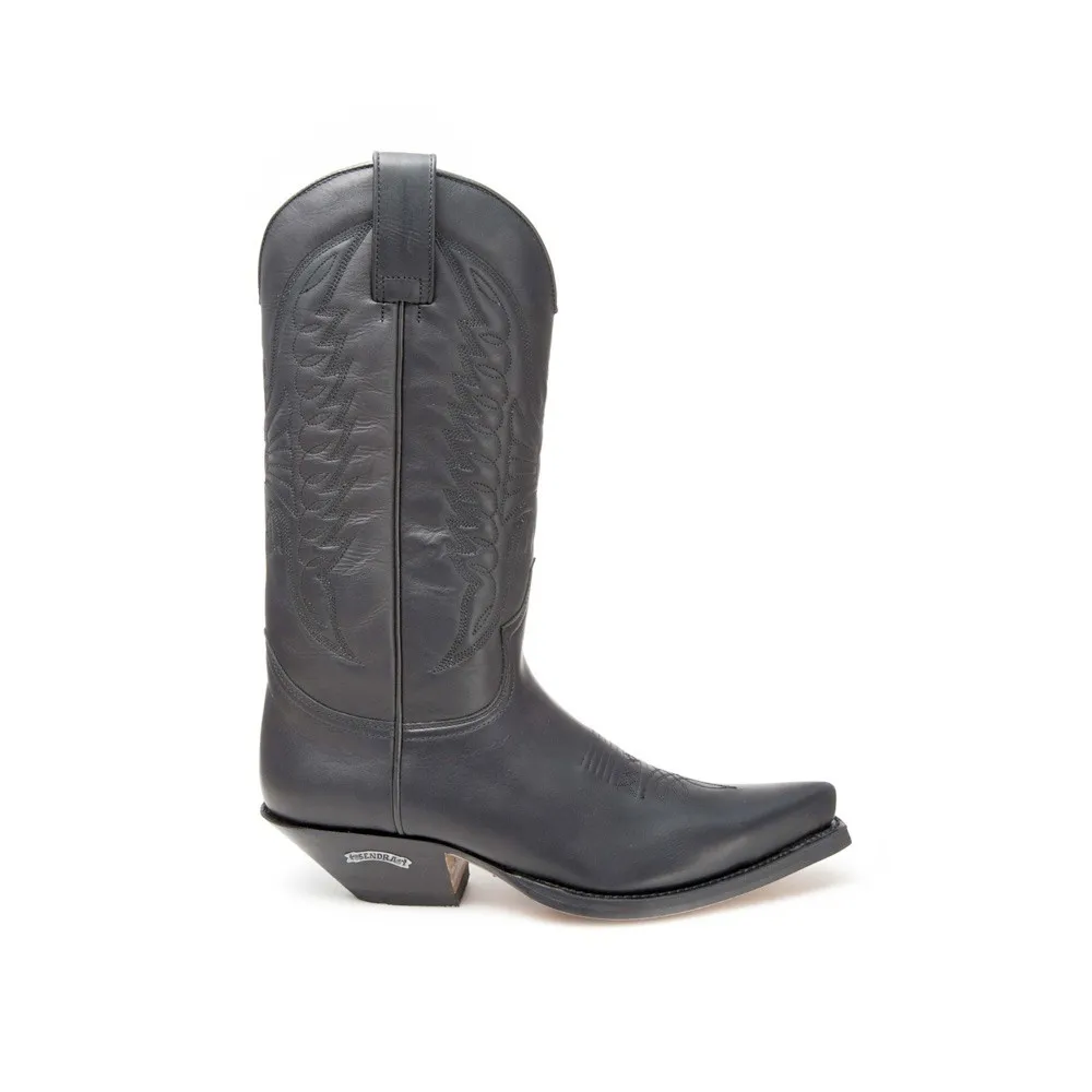 Botas Sendra 2073 Cuervo Western para hombre en cuero negro