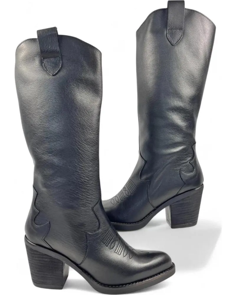 Botas TIMBOS  de Mujer BOTA COWBOY DE MUJER TODO PIEL 130723  NEGRO