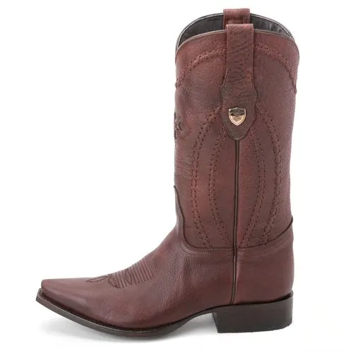 BOTAS VAQUERAS DE CUERO CON PUNTA RECORTADA WW2949940