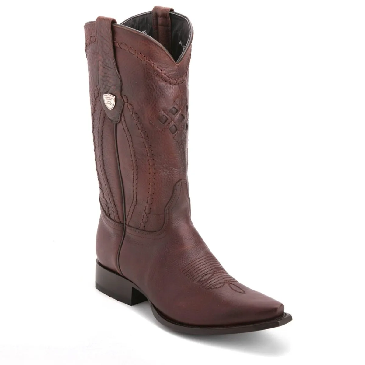 BOTAS VAQUERAS DE CUERO CON PUNTA RECORTADA WW2949940