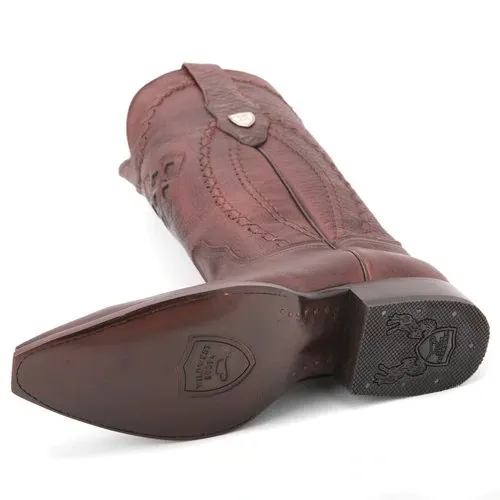 BOTAS VAQUERAS DE CUERO CON PUNTA RECORTADA WW2949940