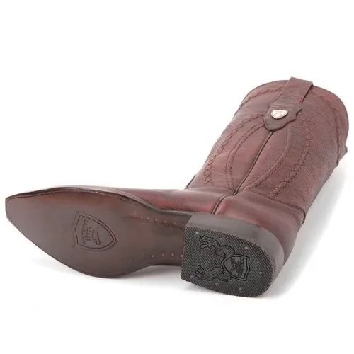 BOTAS VAQUERAS DE CUERO CON PUNTA RECORTADA WW2949940