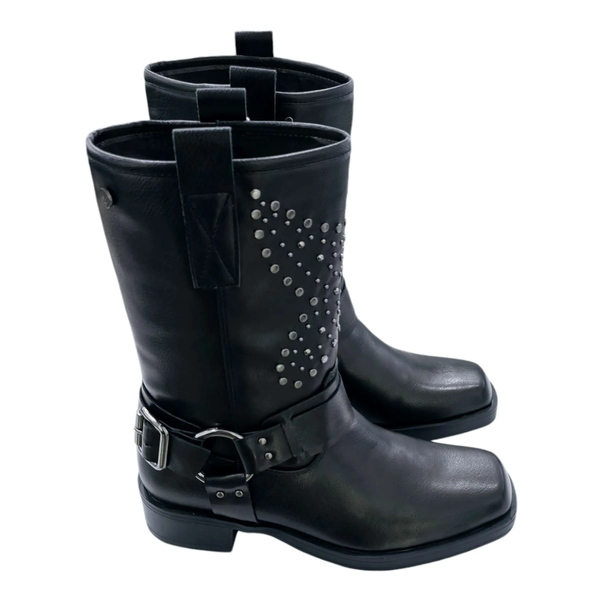 BOTAS XTI TACHUELAS Y HEBILLA NEGRO